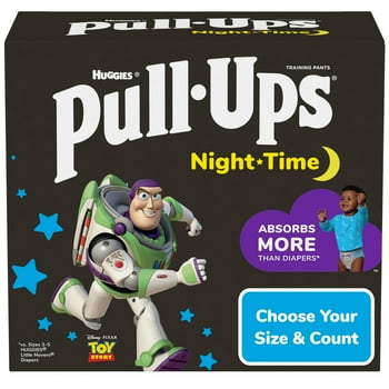 Pull-Ups Boys' Night-Time Potty Training Pants, 3T-4T (32-40 lbs), 60 Ct (More Options Available)