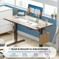 thumbnail image 3 of edx Electric Standing Desk, Height Adjustable Desk, 40 x 24 Inches Ergonomic Stand up Desk with Memory Preset and T-Shaped Metal Bracket for Home Office, 3 of 9