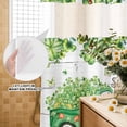 thumbnail image 3 of No Hook Shower Curtain, St. Patrick's Day Shower Curtains for Bathroom with See Through Top Window, Green Shamrocks Truck Farmhouse Wood Waterproof & Washable Bath Curtain Stand Up Stall 36"x72", 3 of 9