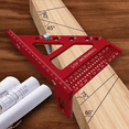 thumbnail image 5 of Aluminum Miter Triangle Ruler - 3D Multi-Angle Woodworking Square Protractor - Enhanced Hole Scriber - High Accuracy B, 5 of 10