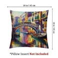 thumbnail image 4 of nygtbtfer Decorative Throw Pillow Cover Gondola Style Venice Italy Artwork Italian Holiday Pictorial Famous Painting Vintage Travel City Pillow Cover Pillow Case for Couch Bed Car Sofa White, 4 of 7