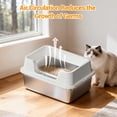 thumbnail image 3 of Studyset Stainless Steel Cat Litter Box, High Sided, Non-Stick, Odor Resistant Metal Litter Pan for Multiple Cats, Anti-Urine Leakage, Easy to Clean, Non-Slip Base, 3 of 7