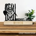 thumbnail image 5 of Craftnamesign Custom Wooden Coal Mining Desk Name Plate, Miner Metal Nameplate for desk, 5 of 5