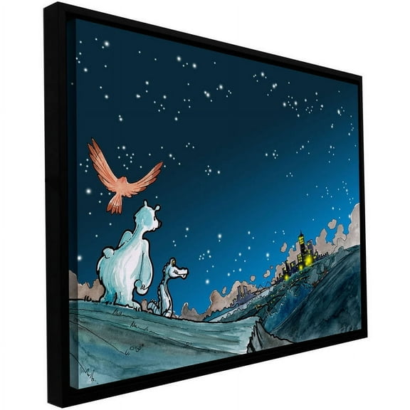 ArtWall Luis Peres "Polar 4" Floater Framed Gallery-Wrapped Canvas