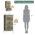 thumbnail image 6 of Aidoly 4-Tier Fabric Drawer Storage Cabinet with Wooden Top & Metal Frame - Multi-Purpose Organizer for Bedroom, Living Room, Oak Greige, 6 of 7
