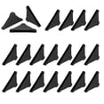 thumbnail image 1 of Uxcell 60Pcs Triangle Glass Corner Protector, 0.2 Inch Plastic Glass Table Corner Protector Transport Corner Guard for Glass, Ceramics, Wood, and Steel(Rounded Corner, Black), 1 of 6