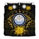 thumbnail image 3 of Juego de cama Hibiscus Amarillo Isla Marshall, 3 of 7