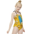 thumbnail image 5 of Simpsons Girl's One-Piece Swimsuit Bathing Suit Soft Stretchy Children's Swimwear Swim Attire for Vacation 11-13Y(160cm), 5 of 8