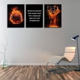 thumbnail image 2 of 3Pcs Basketball Canvas Wall Art Inspirational Sport Theme Painting Picture Wall Decor flame Basketball Motivational Quotes Poster Print Artwork for Gym Teen Boys Room Decortion 12x16in Und, 2 of 7
