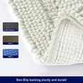 thumbnail image 6 of Subrtex Non-Slip Bathroom Rugs Chenille Soft Striped Plush Bath Mat (Ivory, 16" x 24" + 20" x 32"), 6 of 7