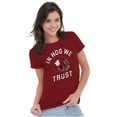 thumbnail image 4 of Arkansas in Hog We Trust Funny AR Womens Fitted Plus Size Graphic Tee Brisco Brands 2X, 4 of 4