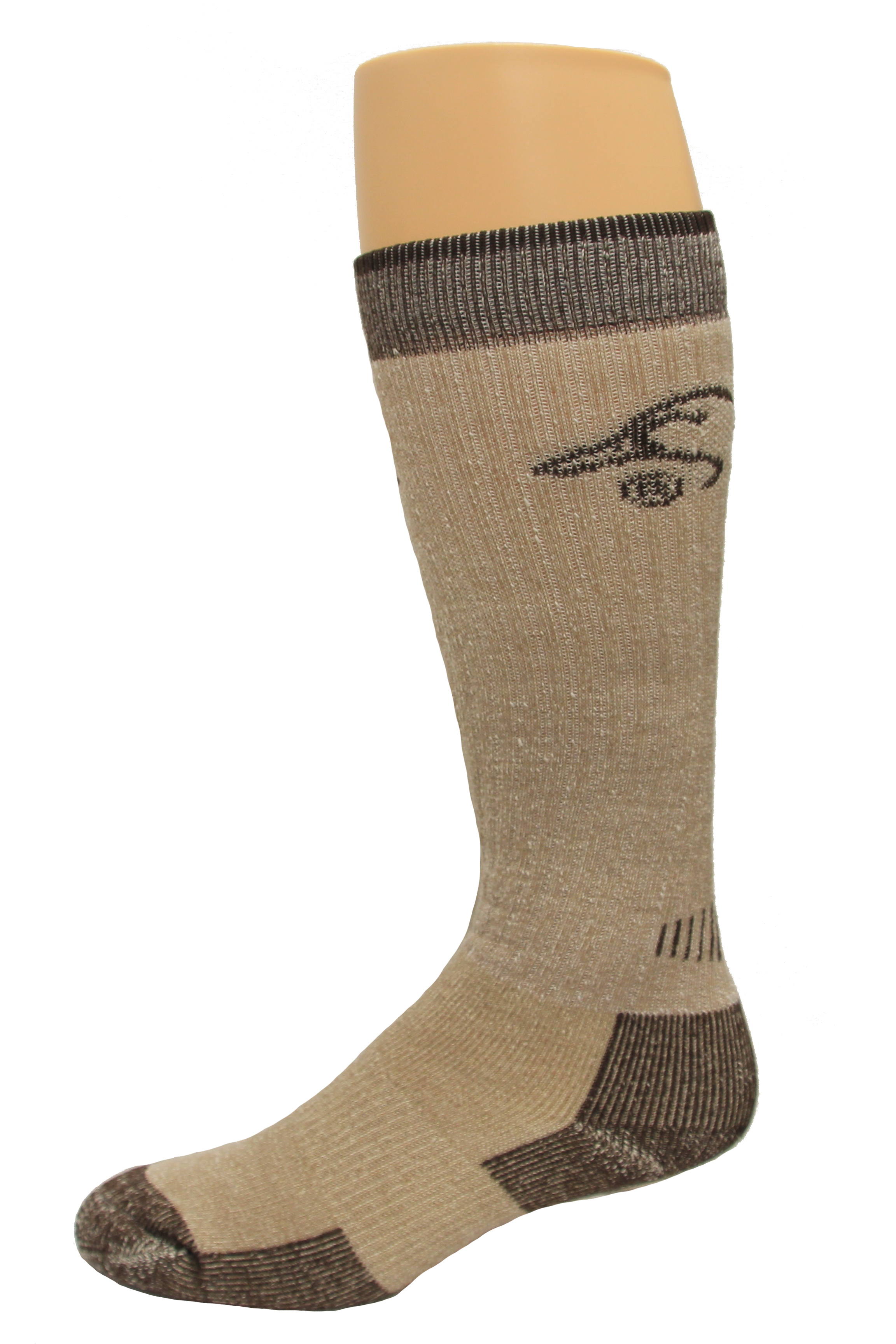 Ducks Unlimited All Season Merino Wool Boot Socks, 1 Pair, Brown