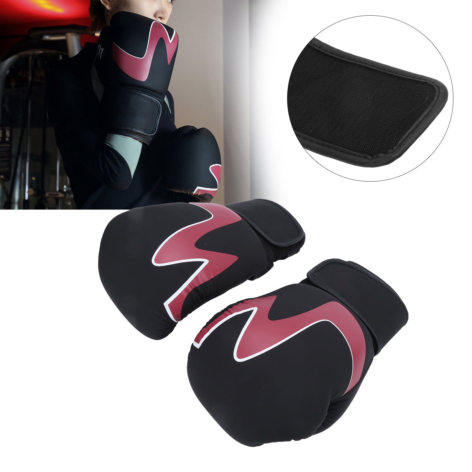 NFTIGB Pro Series Premium Boxing Gloves Unisex 12 oz (12 oz / 340 g) Training Sparring Heavy Bag Gear Red
