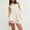 White, variant on 2 Piece Denim Sets for Women Casual Loose Sleeveless Flared Peplum Shirts Tops and Shorts Match Suits Summer Flowy Jean Outfits Y2k Streetwear Travel Clothing White M