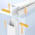 thumbnail image 4 of Kit De Pared Con Cubierta De Cable, Kit De Canalización De Cubierta De Cable, Cinta De Instalación Transparente Multiusos Eficiente De 15,75x0,59x0,35 Pulgadas Para Oficina, 4 of 7