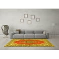 thumbnail image 3 of Ahgly Company Machine Washable Indoor Rectangle Persian Yellow Traditional Area Rugs, 6' x 9', 3 of 4