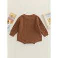 thumbnail image 3 of Baby Sweater Boy Girl Winter Clothes Knit Oversize Romper Warm Crewneck Long Sleeve Top Onesie for Infant, 3 of 7