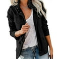thumbnail image 1 of Ladies Snap Buttons Military Jacket Streetwear Fall Coat Long Sleeve Utility Jackets, 1 of 3