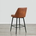 thumbnail image 6 of CHITA 27 inch Counter Height Swivel Bar Stools Low Back Set of 2,Faux Leather in Terracotta, 6 of 7