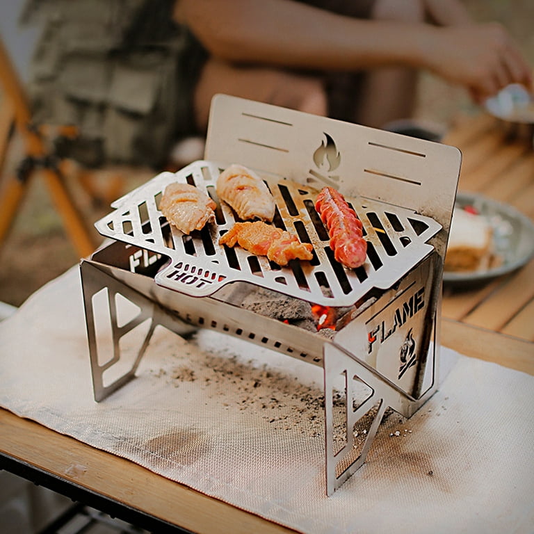 Portable Bbq Grill, Foldable Mini Bbq Grill Stainless Steel