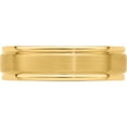 thumbnail image 4 of 14K Yellow Gold Standard Comfort Fit Brush Satin Fancy Band (Size 8.5) Made In United States yb109s-8.5, 4 of 5