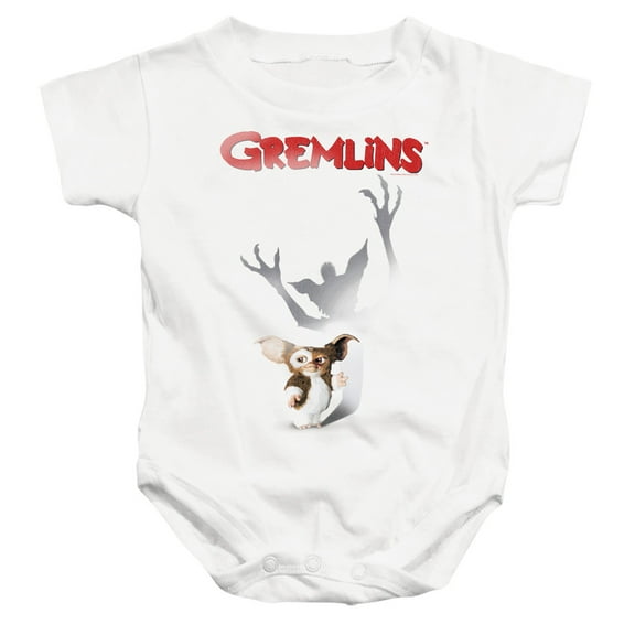 Gremlins Shadow Unisex Infant Snap Suit for Baby (6 Months) White