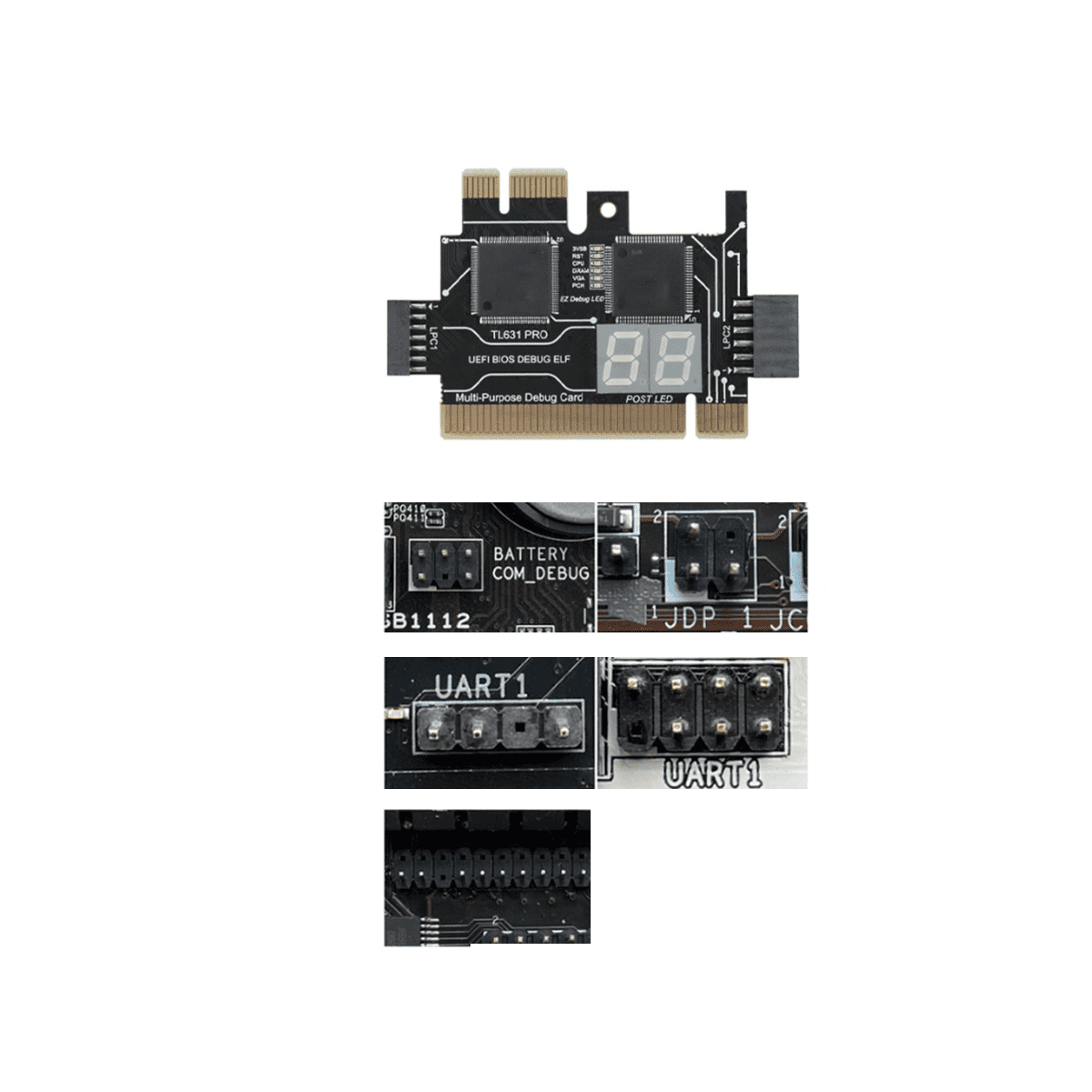 Analyzer LPC Debug Card PCI PCI-E Post Test Kit Motherboard