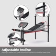 thumbnail image 5 of Sunny Health & Fitness Adjustable Standard Incline Weight Bench with Leg Developer and Preacher Curl Attachment - SF-BH623009, 5 of 8