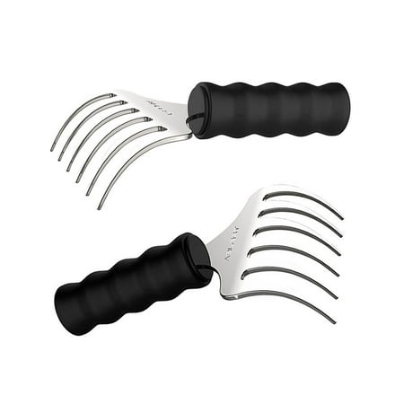 2 Pieces BBQ Pulled Pork Stainless Steel Shredder Bear Claws - Meat Handler Carving (Best Bear Claws For Pulled Pork)