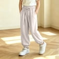 thumbnail image 2 of Pretxorve Kids Girls Wide Leg Pants Light Loose Casual Everyday Bottoms Sizes 1-14Y, 2 of 5