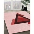 thumbnail image 2 of Ahgly Company Indoor Square Patterned Valentine Red Area Rugs, 5' Square, 2 of 6