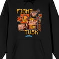 thumbnail image 7 of Minecraft Legends Fight Tusk Hoof Long Sleeve Black Adult Hooded Sweatshirt-5XLB, 7 of 7