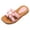 Pink, variant on Toddler Girls Sandals Cute Flower Square Open Toe Slip on Flat Shoes Dress Summer Casual Slides Footwear Light Pink 13 Little Kid