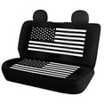 thumbnail image 2 of Pzuqiu Black-White American Flag Front and Rear Seat Cover Set Anti-Slip Car Seat Covers Protect Polyester Car Seat Covers Full Set Fit for Truck most Cars, 2 of 10