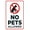 Warning Sign 4, variant on No Pets Allowed No Dogs Cats Warning Sign - 8"x12", Door Security Metal Decor for Business, Home, Outdoor/Indoor