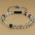 thumbnail image 2 of Natural AA Grade Clear Green Fluorite Gemstone 6mm Round Beads Adjustable Bracelet 7" Unisex, 2 of 3