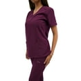 thumbnail image 2 of Fubu Women's 5 Pocket V-Neck Scrub Top Medical Nursing Uniform, 2 of 6