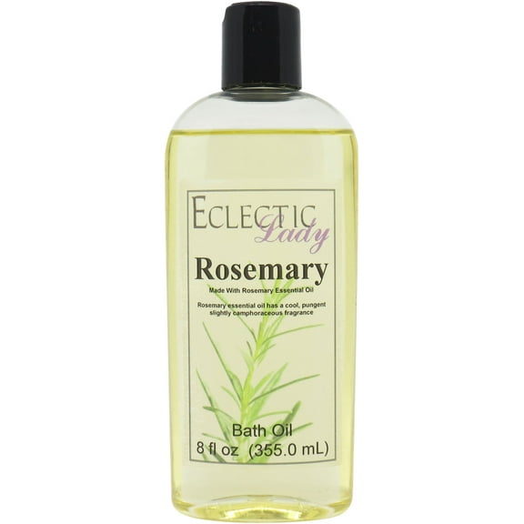 Rosemary Bath Oil - Scented Body Oil - Relaxing & Moisturizing Bathing Oil - Fragrance Body Oil For Dry & Rough Sensitive Skin - 8 oz