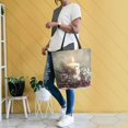 thumbnail image 6 of Large Canvas Bag 13.5x5.1x15 Inch Canvas Bag Shopping Canvas Bag Suitable For Outing Shopping Travel Out Of Large Capacity Storage Christmas Candle Pattern, 6 of 9