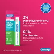 Benadryl Itch Relief Stick Extra Strength, Rashes, Insect Bites, Pocket Friendly, .47 ounces