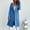 Blue, variant on Camel Coat for Women Women's and Winter Solid Color Medium Long Cardigan Button Coat Tops Brown S