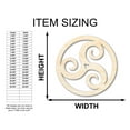 thumbnail image 2 of Unfinished Wood Triskele Shape - Celtic Symbol Craft - up to 46" 36" / 1/4", 2 of 5