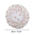thumbnail image 2 of Unique Bargains 1 Pc Women Floral Pattern Shower Cap for Bathroom Business Travel Yellow PEVA, 2 of 4