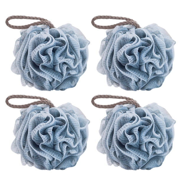 4 bolas de ducha de colores con degradado de flores de ducha Bolas de ducha suaves