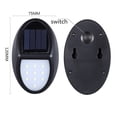 thumbnail image 3 of Luces Solares Lámpara solar de pared con 10 LED, impermeable, para valla de jardín exterior, con luz blanca cálida (negra) JASKFLY, 3 of 9
