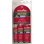 Wooster Genuine Gold Edge Variety 3-Pack Variety Paintbrushes # 5239