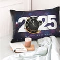 thumbnail image 4 of Fotbe 2025 Happy New Year 4 Funda de Almohada Decorativa Estilo Occidental, Lujo en Algodón, Fundas para Almohadas King, Cojín Estampado para Decoración del Hogar-20"x30", 4 of 6