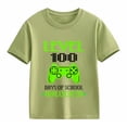 thumbnail image 7 of XAOFW Kid T-Shirt Boys 100Th Day Of School Cartoon Letter Princool Youth Children Blend Short Sleeve Crew Neck Fashionable Cozy Party Night Tops, 7 of 7
