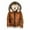 2Brown, variant on Mens Winter Jacket Winter Cott on Jacket Couple Same Hooded Graphe Ne Trend Hundred Bread Clothes Size:L