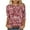 #221-Pink, variant on Roncen Sequin Top for Women, Sparkling Three-Quarter Sleeve Pullover with Crew Neck, Casual Glam Shirt